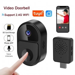 Wireless Doorbell Camera,Ultra Clear Wide Angle WiFi Video Doorbell Camera,work With TUYA
