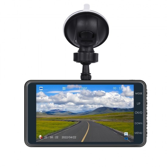 1296P HD Automatic Loop Recording Car Starlight Night Vision Device DVR Dashboard Camera Driving Recorder Double Recording