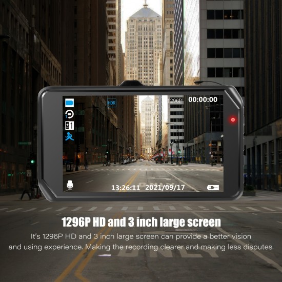 Dash Cam 4.0In 24H Mirror Recorder Black Box Car DVR Camera Video Recorder Rear View Dual Lens BlackBox HD Cycle Recording Video